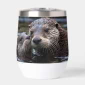 **"Adrift in Liebe: Mama und Baby Otter"*** (Vorderseite)