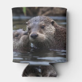 **"Adrift in Liebe: Mama und Baby Otter"*** Dosenkühler (Rückseite)
