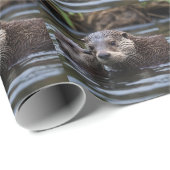 **"Adrift in Liebe: Mama und Baby Otter"*** Geschenkpapier (Rolleneckpunkt)