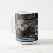 **"Adrift in Liebe: Mama und Baby Otter"*** Kaffeetasse (Vorderseite Links)