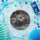 **"Adrift in Liebe: Mama und Baby Otter"*** Pappteller (Party)