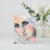 Adrift Mermaid Postcard Postkarte (Stehend Vorderseite)