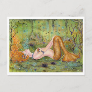Adrift mermaid Postcard von Renee L. Lavoie Postkarte