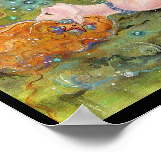 Adrift Mermaid Poster von Renee L.Lavoie (Ecke)