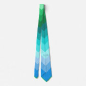 Adrift (Ocean Colors in Striping Pattern) Krawatte (Rückseite)