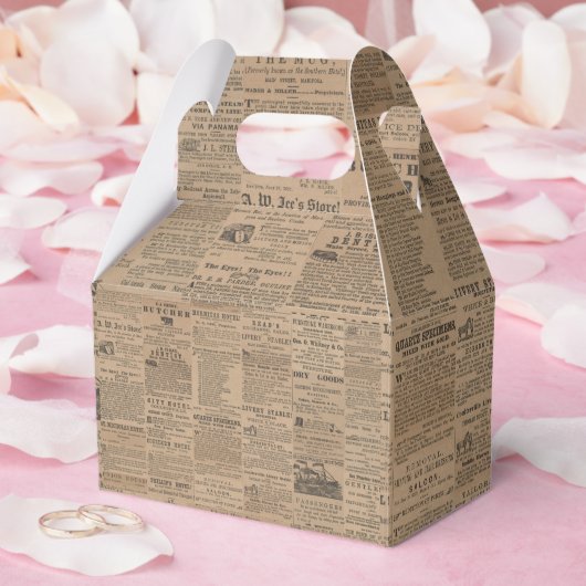 Ads of the Past, NY 1856 Favor Box Geschenkschachtel (Hochzeit)