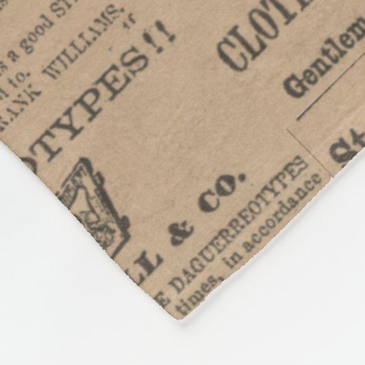 Ads of the Past, NY 1856 Fleecedecke (Ecke)