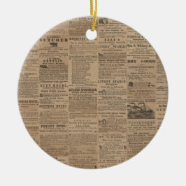Ads of the Past, NY 1856 Keramik Ornament