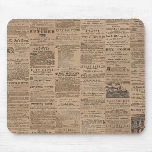 Ads of the Past, NY 1856 Mousepad (Vorne)