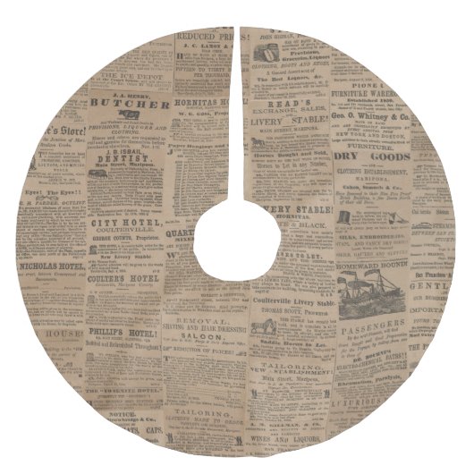 Ads of the Past, NY 1856 Polyester Weihnachtsbaumdecke (Vorderseite)