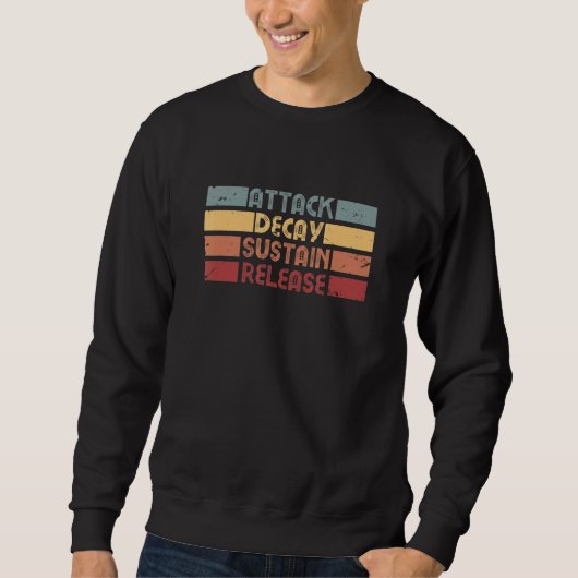 Adsr Synth Synthesizer Retro Music Sweatshirt (Vorderseite)