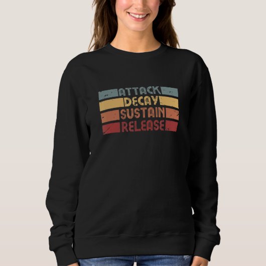 Adsr Synth Synthesizer Retro Music Sweatshirt (Vorderseite)
