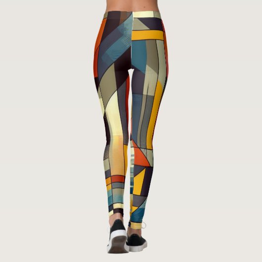 Adstracter Sonnenuntergang Leggings (Rückseite)
