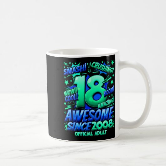 Adult 18 Year Old For Boys 18th Birthday Boy Kaffeetasse (Rechts)
