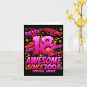 Adult 18 Year Old For Boys 18th Birthday Boy Karte (Gelbe Blume)