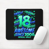 Adult 18 Year Old For Boys 18th Birthday Boy Mousepad (Mit Mouse)