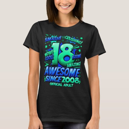 Adult 18 Year Old For Boys 18th Birthday Boy T-Shirt (Vorderseite)