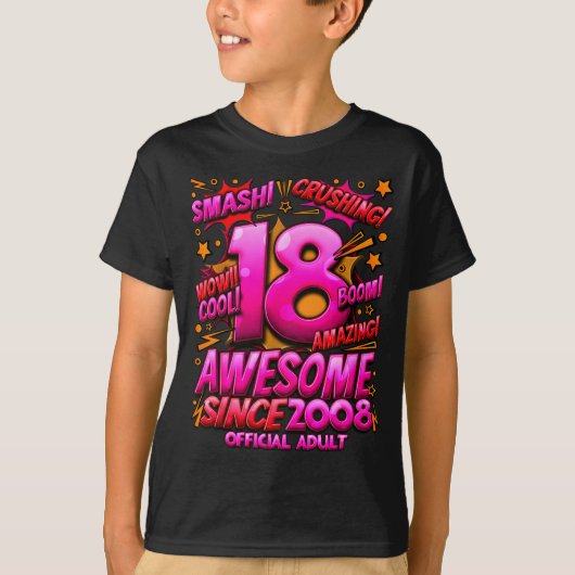 Adult 18 Year Old For Boys 18th Birthday Boy  T-Shirt (Vorderseite)