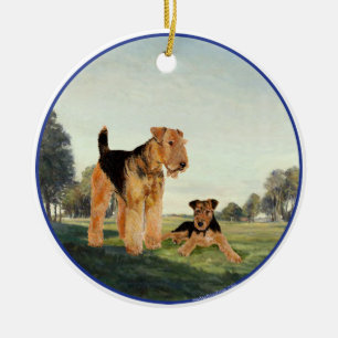 Adult and Pup Keramikornament