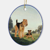 Adult and Pup Keramikornament (Links)