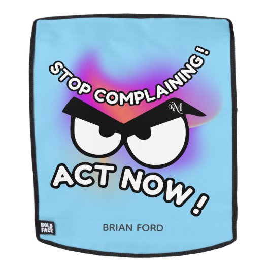 Adult Backpack : Jetzt handeln (hellblau) Rucksack (Abnehmbare Front)