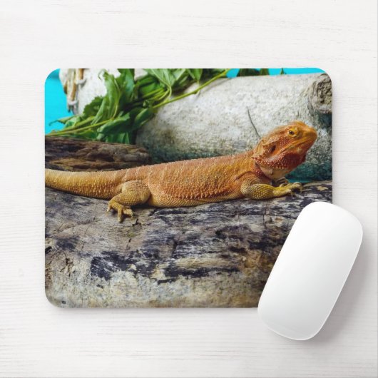 Adult Bearded Dragon Lizard Mousepad (Mit Mouse)