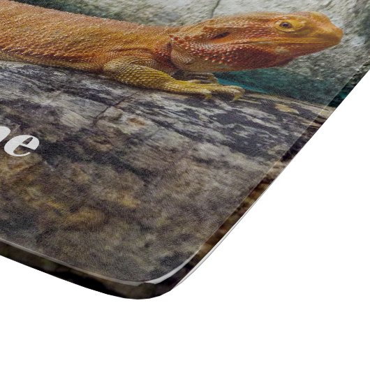 Adult Bearded Dragon Lizard Schneidebrett (Ecke)