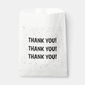 Adult Birthday Black Gold Glitzer Geschenktütchen (Vorderseite)