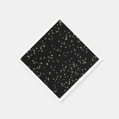 Adult Birthday Black Gold Glitzer Serviette (Ecke)
