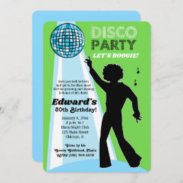 Adult Birthday Disco Party Einladungen Lime Green