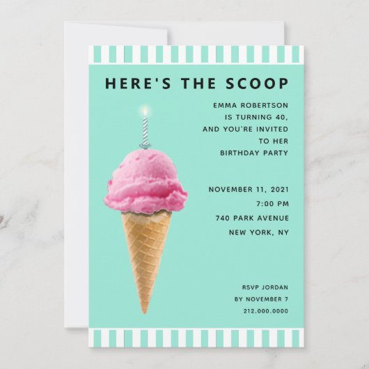 Adult Birthday Einladung (Vorderseite)