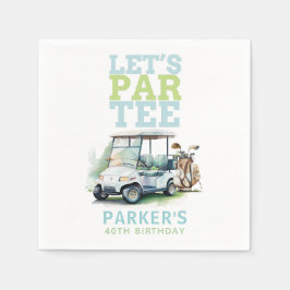 Adult Birthday Partee Golf Personalisiert Serviette