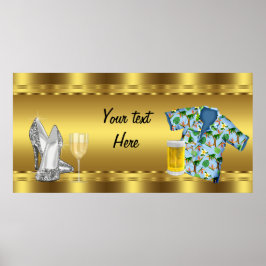 Adult Birthday Party Banner Poster