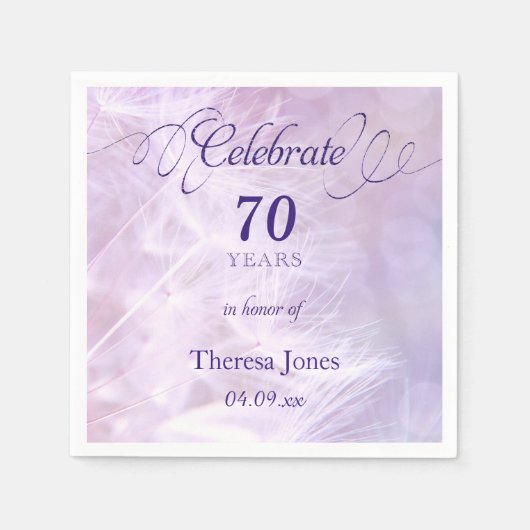 Adult Birthday Party Standard Cocktail Napkin Serviette (Vorderseite)