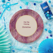 Adult Birthday Silhouette Stencil Art Pattern Pappteller (Party)