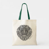 Adult Color Lion Head Mandala Monogram Tragetasche (Rückseite)