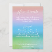 Adult Color Themed Party Einladung (Rückseite)