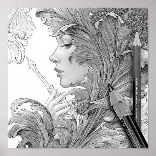 Adult Coloring Blending and Shading Technique Poster (Vorne)