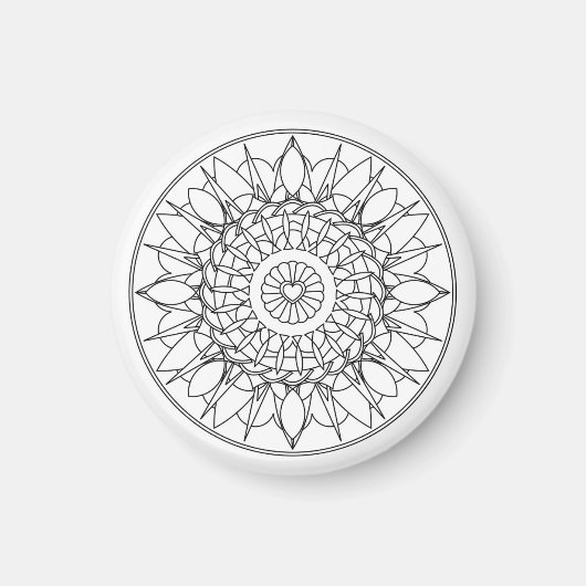 Adult Coloring Mandala Magnet (Vorne)