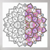 Adult Coloring Mandala Poster