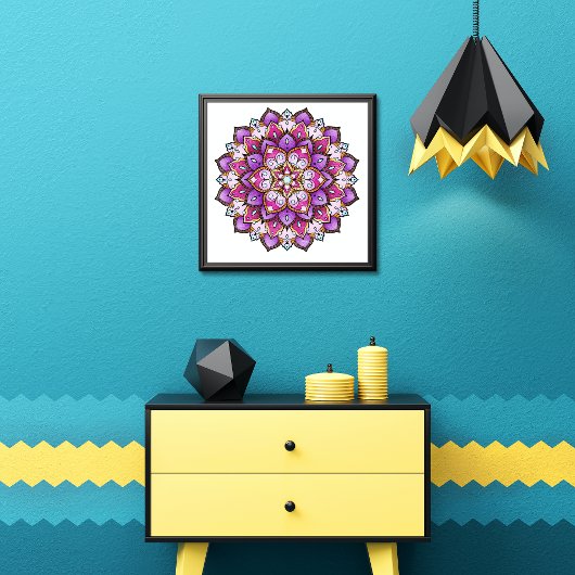 Adult Coloring Mandala Poster