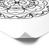 Adult Coloring Page Mandala Poster DIY Wand an Wan (Ecke)