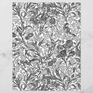 Adult Coloring Page - William Morris Iris Muster