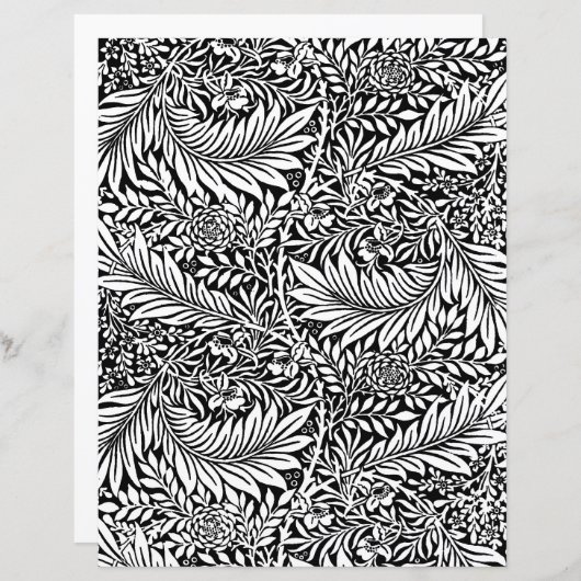 Adult Coloring Page - William Morris Larkspur (Vorne/Hinten)