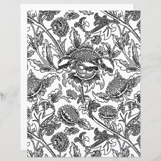 Adult Coloring Page, William Morris Sonnenblumen (Vorne/Hinten)