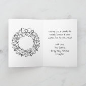 Adult Coloring Personalized Christmas Karte (Innenseite)