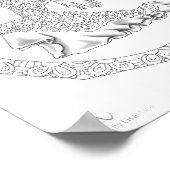 Adult Coloring Poster Mandala Flamenco Dancer (Ecke)