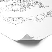 Adult Coloring Poster Mandala Jazz Dancer (Ecke)