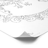 Adult Coloring Poster Mandala Tanztänzer (Ecke)