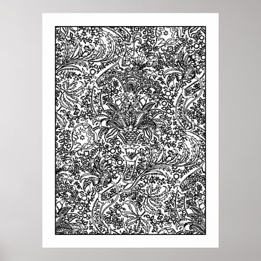 Adult Coloring Poster Morris Indianermuster (Vorne)